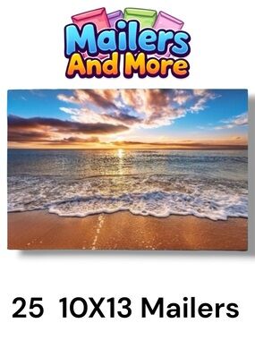 25 10X13 Poly Mailers Sunset Beach Flat PRICE FIRM